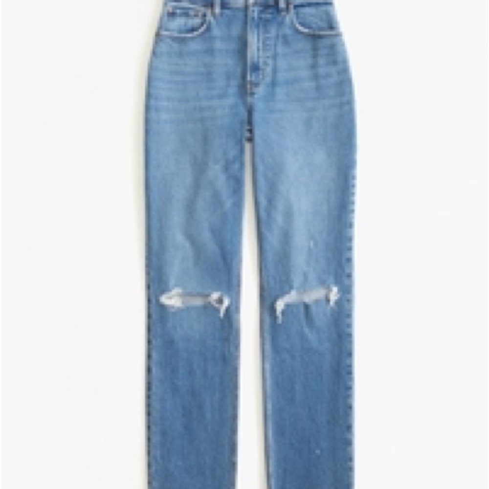 A&F 90s straight ultra high rise in medium